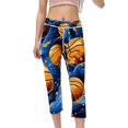 Basketball High Waist Capris Not SeeThrough Printed Women's Leggings