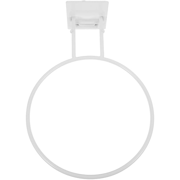 FONDOTIN White Metal Wall-Mounted Basketball Holder Stand for Indoor Use, Household Storage and Sports Equipment Organization