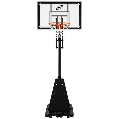 Basketball Hoop 48 Inch Backboard Portable Basketball Hoop Outdoor,5.3-10ft Stepless Regulation Crank Adjust Basketball Goal System