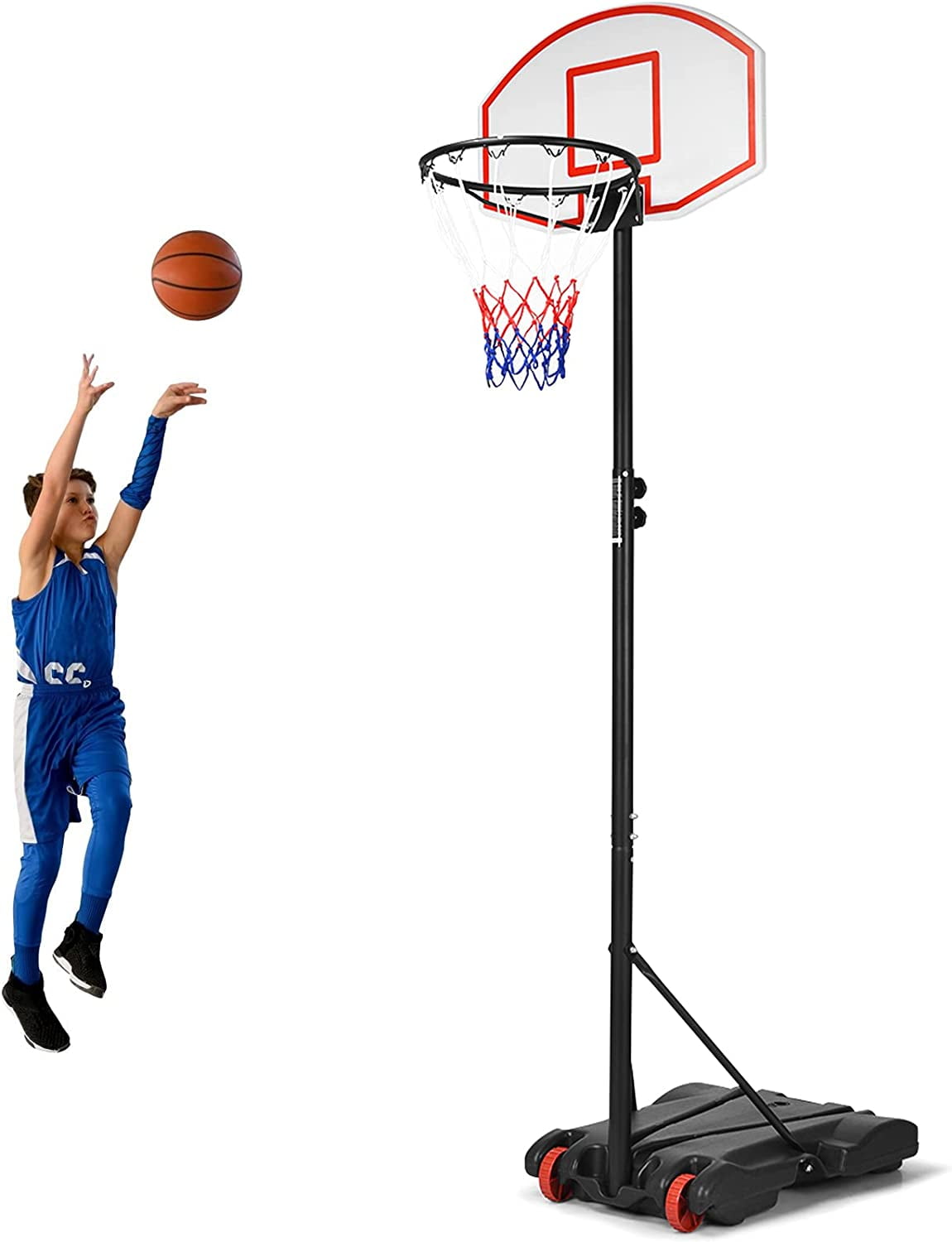 Basketball Hoop, 5.86.8FT Adjustable Portable Basketball Goal with
