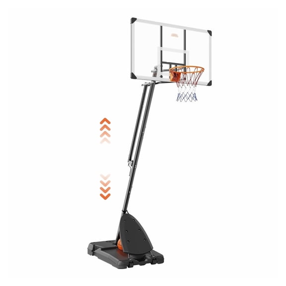 Basketball Hoop 7.6-10ft Adjustable, Portable Goal System - 54 Inch Backboard for Kids & Adults, Outdoor Indoor with Wheels & Fillable Base