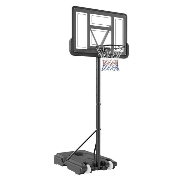 Basketball Hoop, Adjustable Height Portable Backboard System, 44 inch Basketball Hoop & Goal with Wheels for Indoor