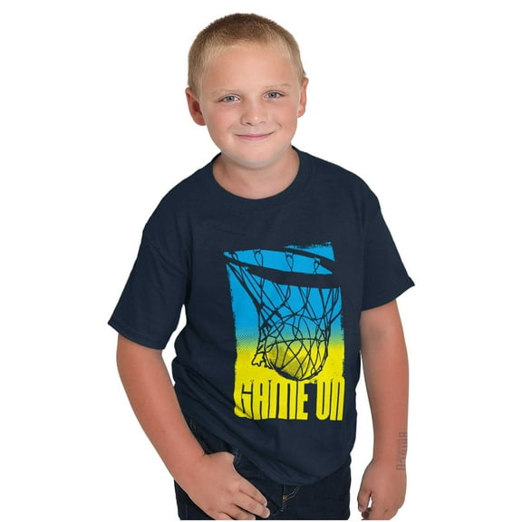 Basketball Hoop Athlete Game On Boys Kids T Shirt Tees Tops Teen Brisco Brands XS