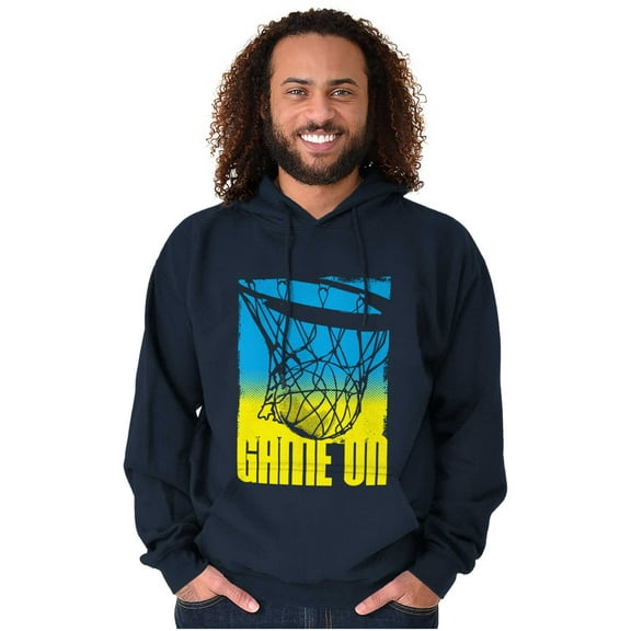 Basketball Hoop Athlete Game On Hoodie Hooded Sweatshirt Men Brisco Brands S