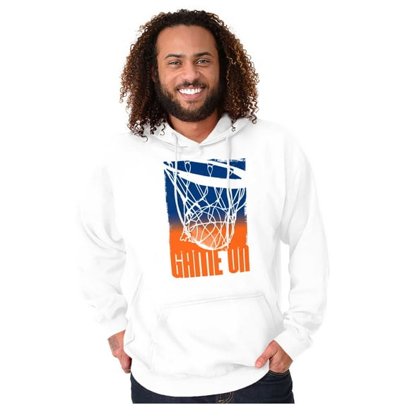 Basketball Hoop Athlete Game On Men's Big & Tall Graphic Hoodie Brisco Brands 2X