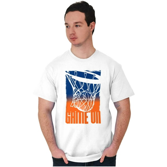 Basketball Hoop Athlete Game On Men's Big & Tall Crewneck Graphic Tee Brisco Brands 2X