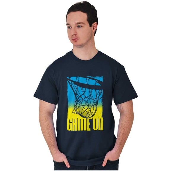 Basketball Hoop Athlete Game On Men's Graphic T Shirt Tees Brisco Brands M