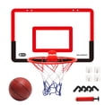 thumbnail image 1 of Basketball Hoop Door Basketball Set Over Door Basketball, Transparent Backboard with Net Ball and Hooks for Dorm Bedroom Game Room Office, Quick Assembly Indoor Basketball Toy, 1 of 9