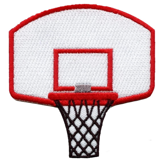 Basketball Hoop Embroidered Iron On Patch
