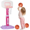 thumbnail image 1 of Basketball Hoop Indoor Outdoor Toys for Toddlers 1-3, Kids Basketball Hoop with 3 Balls, Adjustable Mini Basketball Goal, Christmas Birthday Sports Toys Gift for Baby Boys Girls Age 1 and Up, 1 of 8