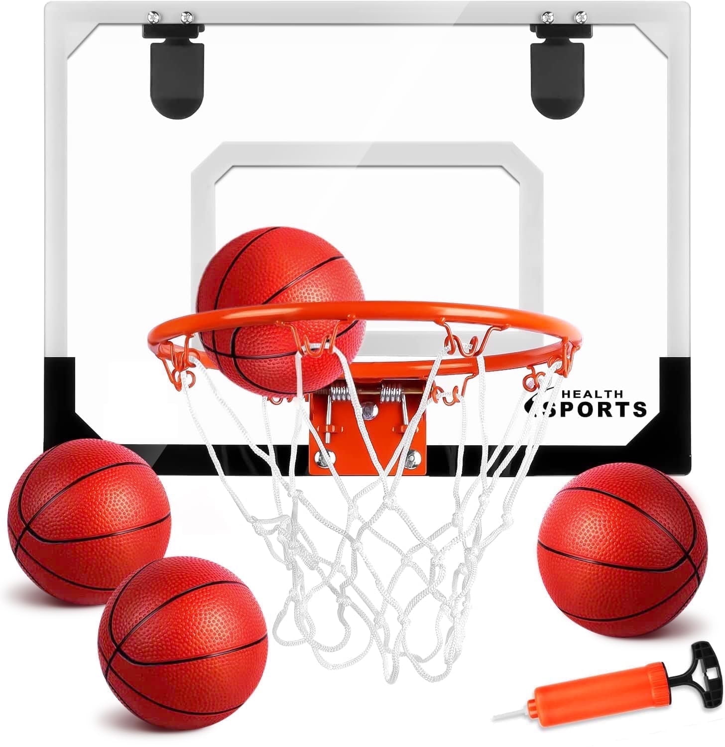 Basketball Hoop Indoor, Over The Door Basketball Hoop, Indoor Outdoor Mini Basketball Hoop Birthday Gift Toy for Kids & Adults