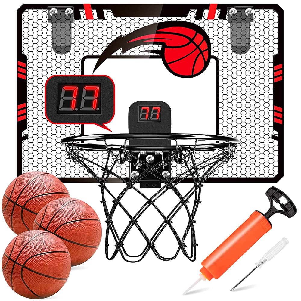 MoNiBloom Mini Basketball Hoop, Indoor Over the Door Mini Hoop and  Basketball Set, Basketball Mini Hoop