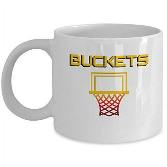 Basketball Hoop 11 oz Coffee Mug - Bucket White Ceramic Gift