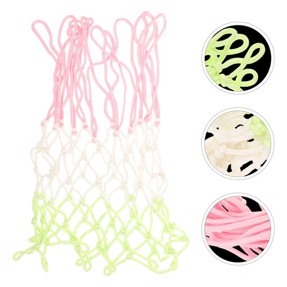 WEAVILUX Chinlon Basketball Net 1Set Weatherproof Luminous