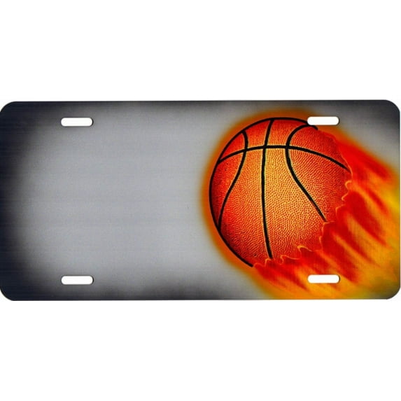 Basketball Hoop Offset On Blue Free Names on this Plate