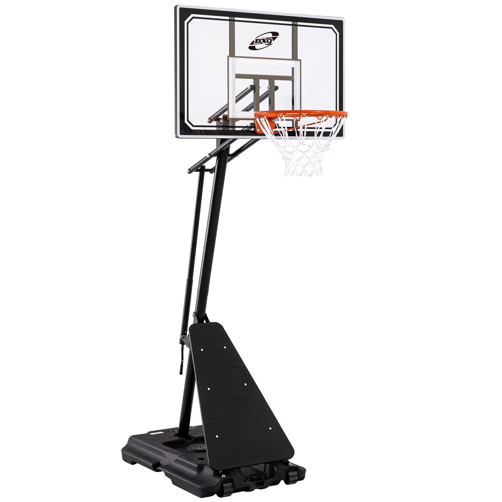 Basketball Hoop Outdoor Portable 44/48 Inch Backboard, 10ft Adjustable Basketball Goal System with Wheels for Court/Backyard/Driveway