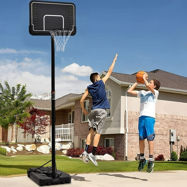 Basketball Hoop Outdoor, SEGMART 6.6ft-10ft Adjustable Basketball Hoop, Portable Basketball Hoop with Wheels, Basketball Hoop with Backboard, Outdoor Basketball Game Play Set for Adult/Teen, LLL4416