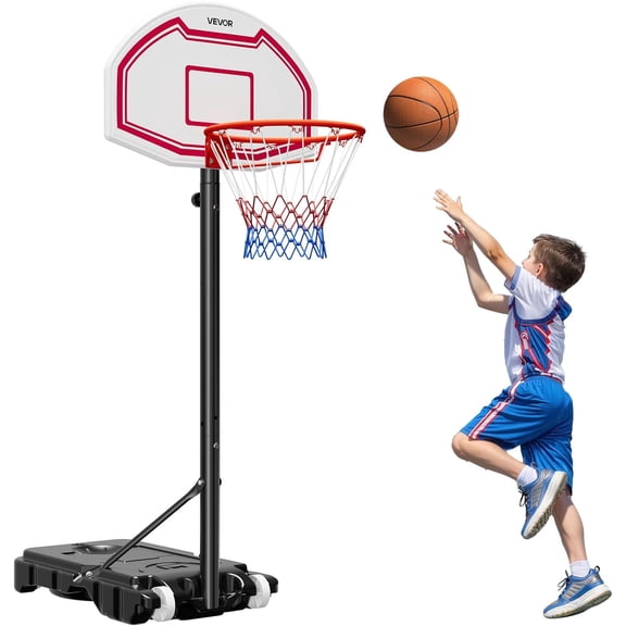 Basketball Hoop,  PC Backboard, Height Adjustable, Basketball Portable Hoop & Goal, Regulation Basketball Hoop Outdoor, Teens, Adults, Basketball Court, Schools, Parks