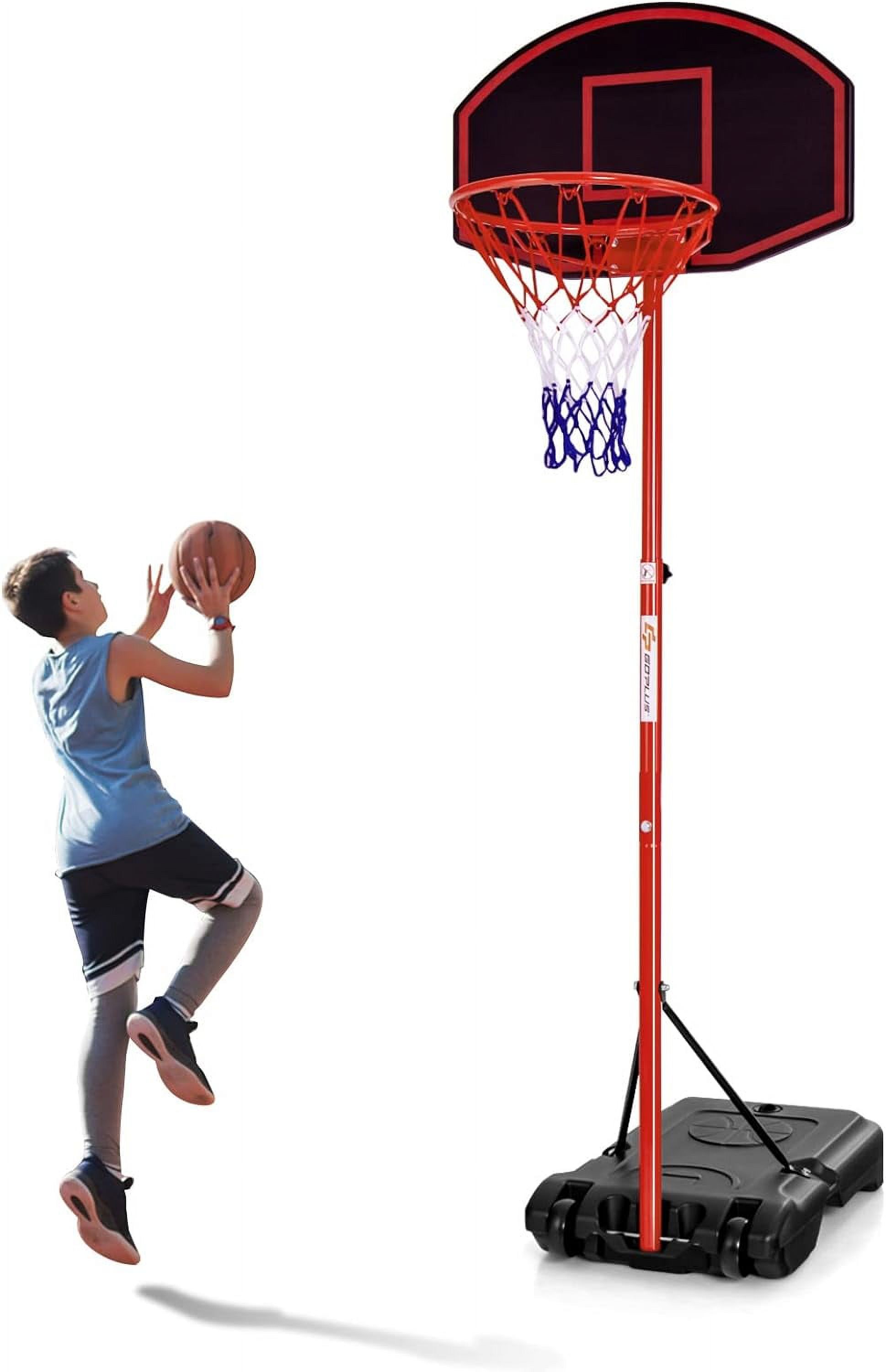 Basketball Hoop Portable Basketball System with Adjustable Height with
