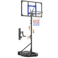 thumbnail image 1 of Basketball Hoop,Quick Height Adjustable with Rocker 5.05-8.53ft,Neche Portable Basketball Goal Outdoor PC Backboard for Kids Youth,Blue, 1 of 10