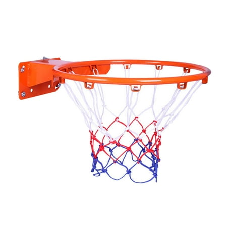 Basketball Hoop, Solid Steel Frame, Nylon Net, Wall Mounted Basketball Rim for Indoor Outdoor Basketball Training for Adults