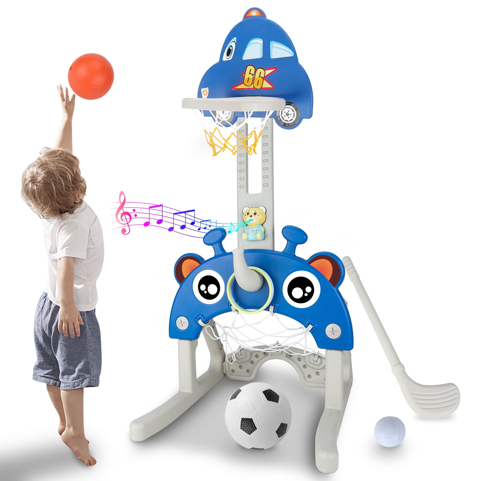 Basketball Hoop for Toddlers Kids Baby,5 in 1 Kids Sports Activity