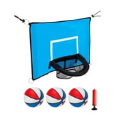 Basketball Hoop for Trampoline Indoor Outdoor Sports with Net Adjustable Connection Rope Toy Lightweight Children Basketball Frame Universal , Style B, Optional