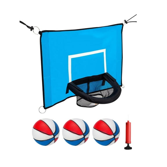 Basketball Hoop for Trampoline Indoor Outdoor Sports with Net Adjustable Connection Rope Toy Lightweight Children Basketball Frame Universal , Style B, Optional