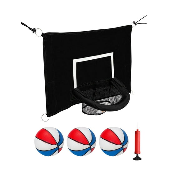Basketball Hoop for Trampoline Indoor Outdoor Sports with Net Adjustable Connection Rope Toy Lightweight Children Basketball Frame Universal , Style H, Optional