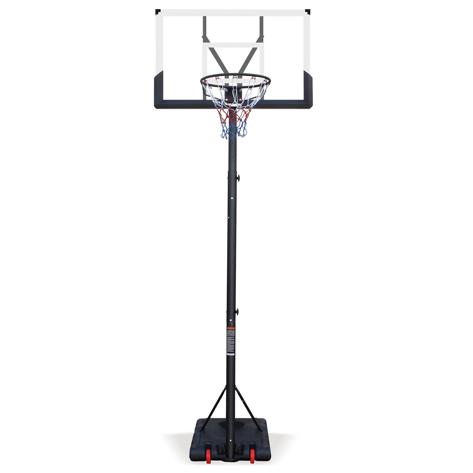 Basketball Hoop Use for Outdoor Height Adjustable 5.7 to 10ft Basketball Hoop 44 Inch Backboard Portable Basketball Goal System with Stable Base and Wheels,Basketball Goal