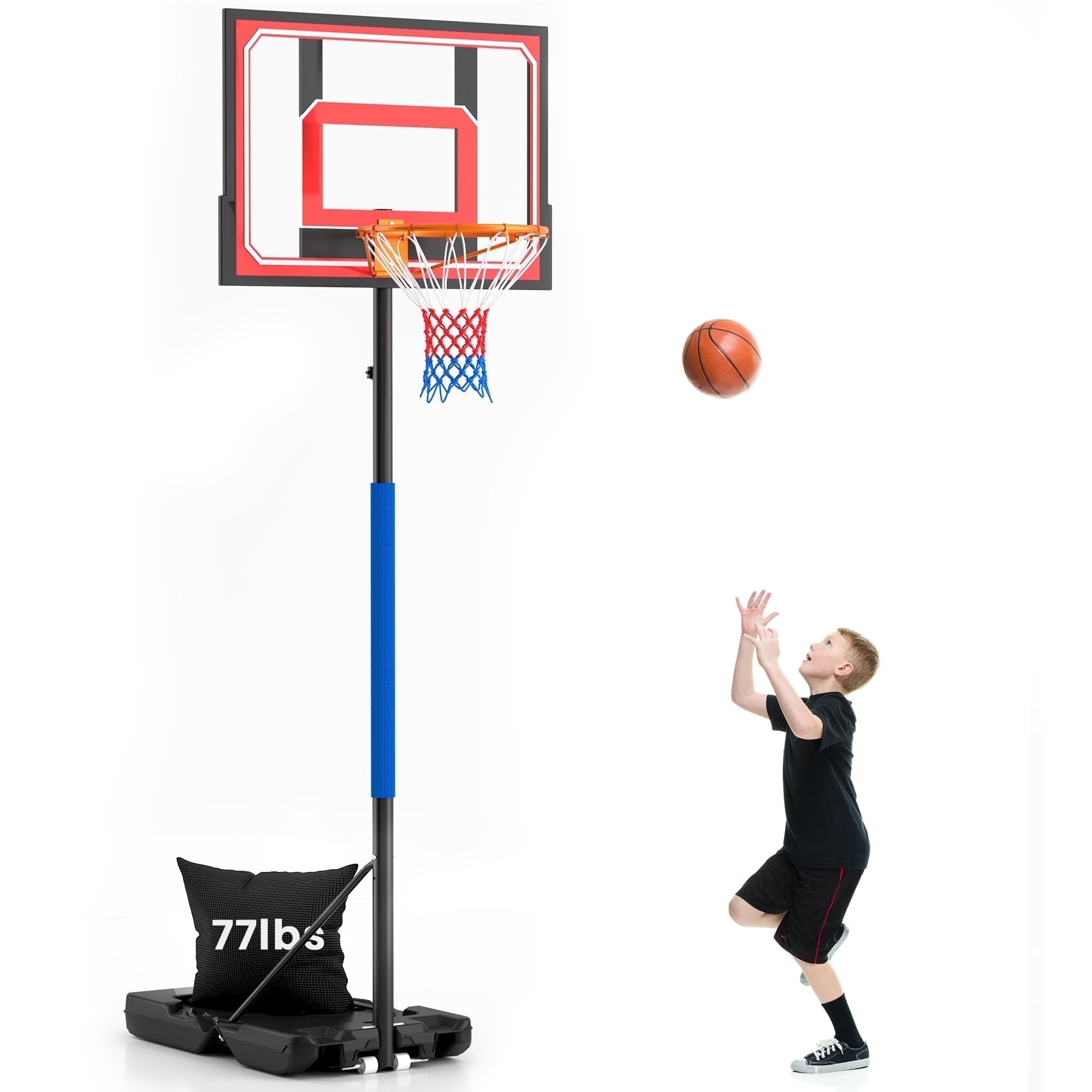 KL KLB Sport Basketball Hoop System with 5-7ft Adjustable Height