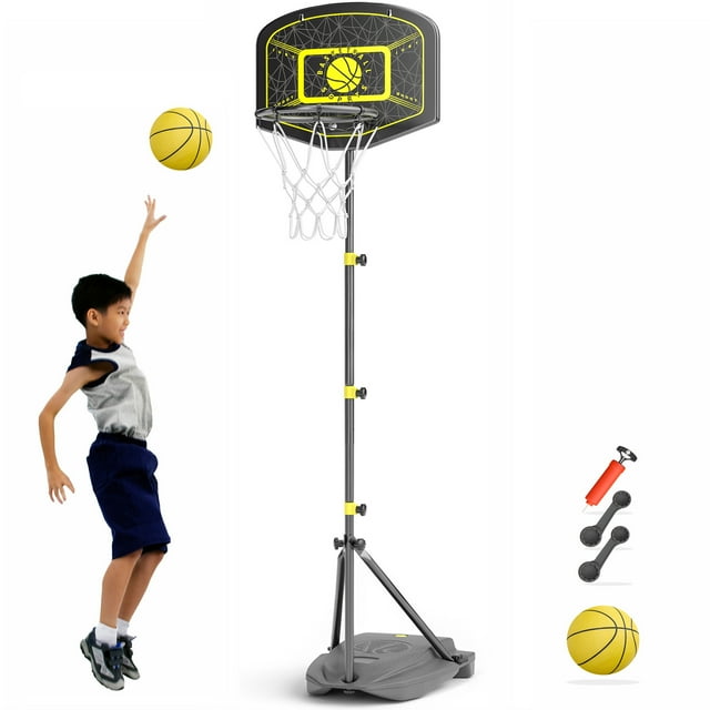 Kids' Basketball Set, Adjustable 2.96.1 FT, Indoor/Outdoor, Age 38