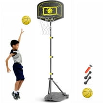 Basketball Hoop for Kids, Height-Adjustable 2.9 FT-6.1 FT, Indoor and Outdoor Basketball Set for Toddlers Age 3-8, With Ball and Pump