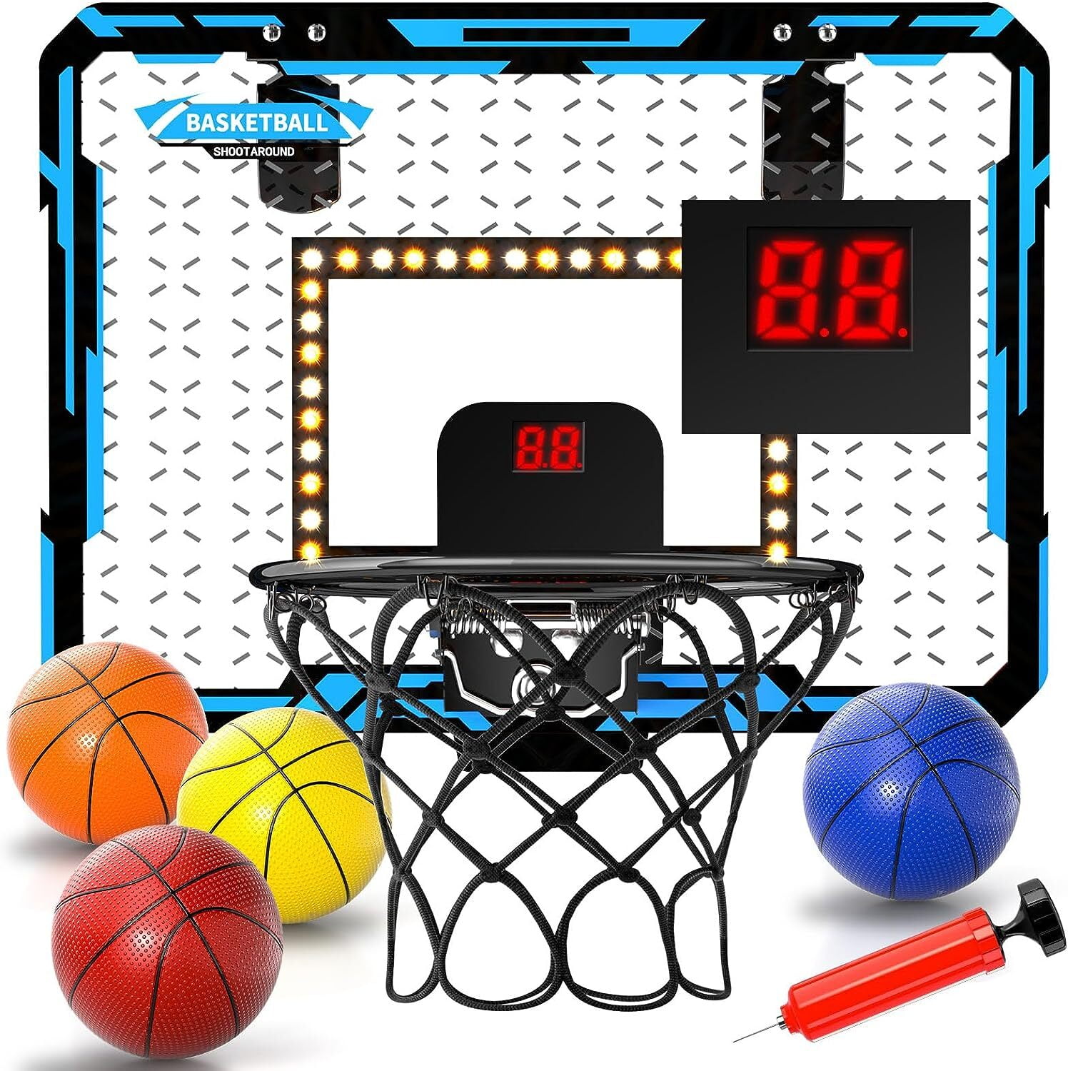 LOYO Ini Basketball Hoop - Ini Hoop With 4 Ini Basketball, Indoor
