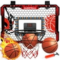 thumbnail image 1 of Basketball Hoop Indoor for Kids, Mini Hoop for Bedroom Office with 3 Ball Automatic Scoring, Gifts for Boys Teenage 5 6 7 8 9 10 Years Old, Over Door Basketball Hoop Presents Toys for Teen Boys, 1 of 9