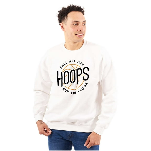 Basketball Hoops Jock Ball All Day Men's Crewneck Sweatshirt Brisco Brands S