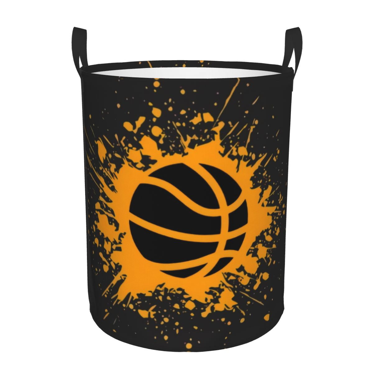 Basketball Ice And Fire Laundry Hamper Large Clothes Storage Basket