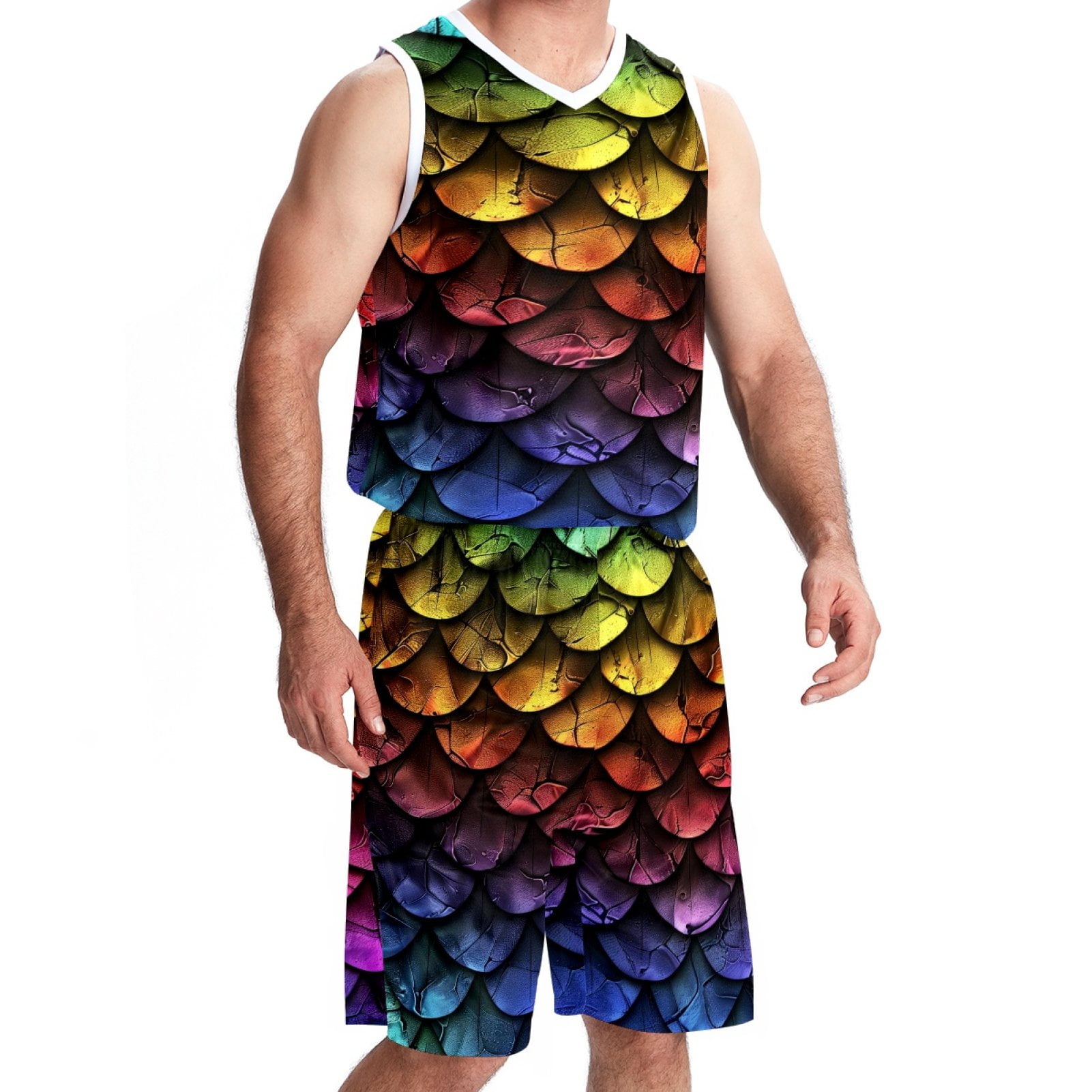 Basketball Jersey, Jersey Shorts Outfit Set, Men's Athletic Basketball