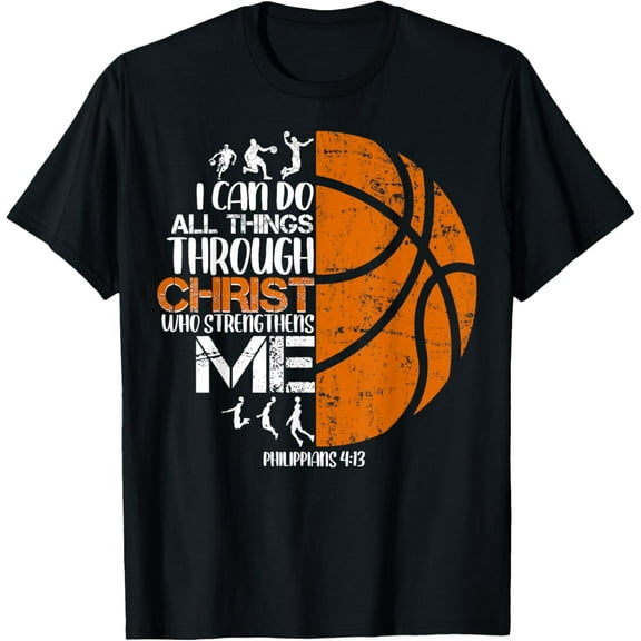 Basketball Jesus Christian Religious Gifts For Men Boys Kid T-Shirt