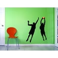 thumbnail image 1 of Basketball Jump Shot Basket Score Win Vinyl Wall Decal 10x20 Inches, 1 of 2