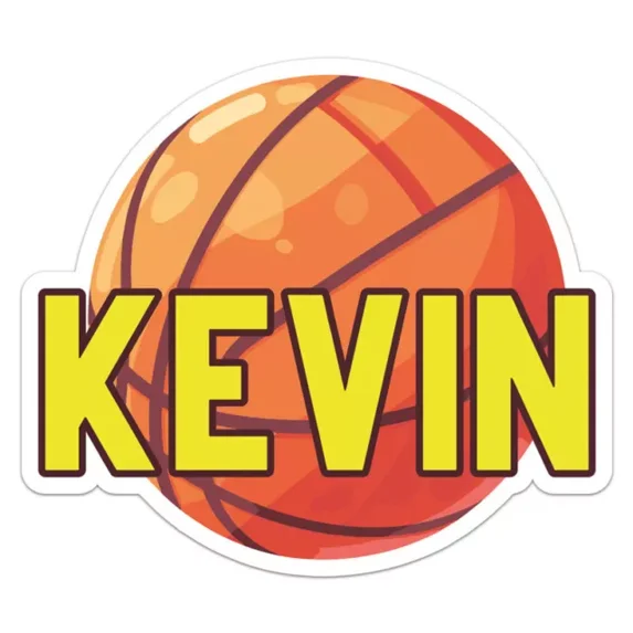 Basketball Kevin Sticker Phone Decal Water Bottle Stickers Car Decals ...
