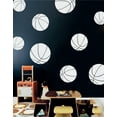 thumbnail image 1 of Basketball Kids Room Sports Decor Wall Decal Stickers [Set of 9], 1 of 4
