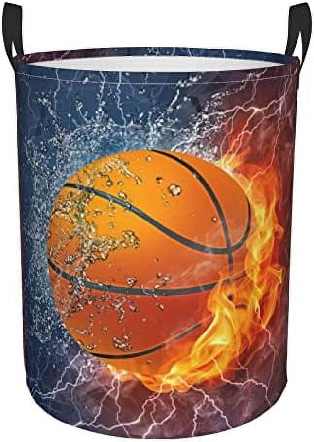 Basketball Laundry Hamper for Teen Boys Men Cool Laundry Basket with