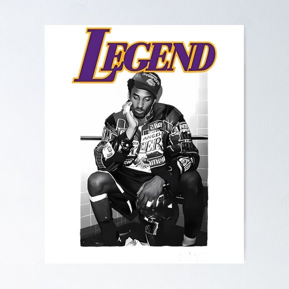 Basketball Legend Championship Trophy Sports Hero Wall Decor, Unframed Poster