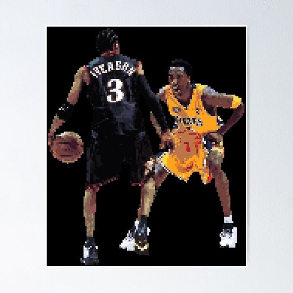 Basketball Legends Iconic Championship Portrait Athletic Wall Decor, Unframed Poster