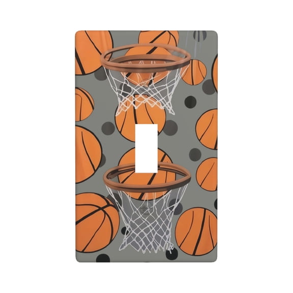 Basketball Light Switch Cover Plates Single Toggle Wall Plate Decorative 1-Gang Christmas Decor Lightswitch Cover