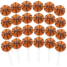 Basketball Lollipops, Birthday Party Favor Candy, 24 Count Box, 10.16 Ounces