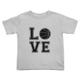 thumbnail image 1 of Basketball Love Cute Toddler T-Shirts for Boys Girls (Gray, 5/6T), 1 of 5