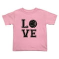 thumbnail image 1 of Basketball Love Cute Toddler T-Shirts for Boys Girls (Pink, Youth M), 1 of 5