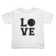 thumbnail image 1 of Basketball Love Cute Toddler T-Shirts for Boys Girls (White, Youth L), 1 of 5
